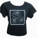 Women Black Crop T-shirt - Image 3